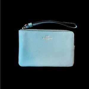 Coach Zip Wristlet Blue, NWOT